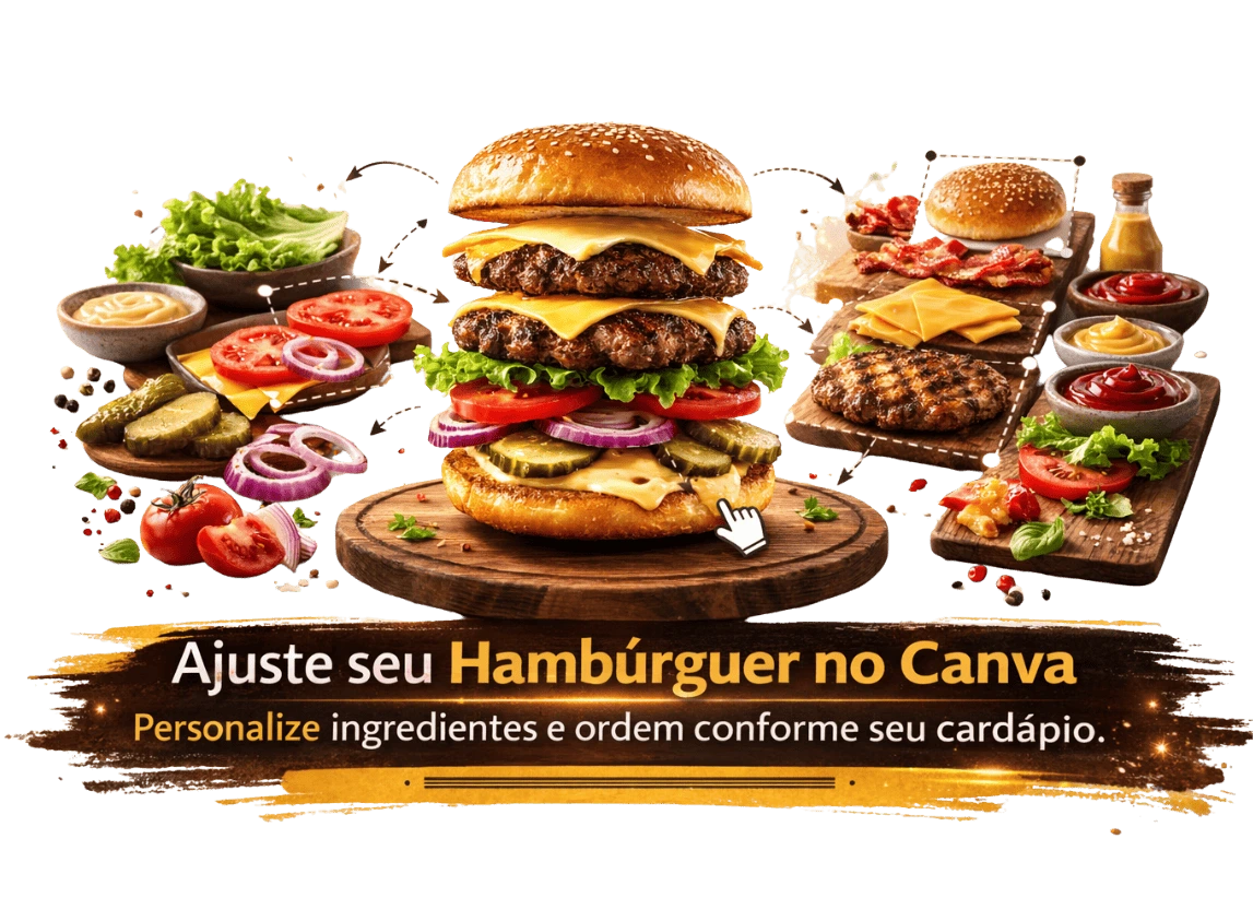 Ajuste seu hambúrguer no Canva